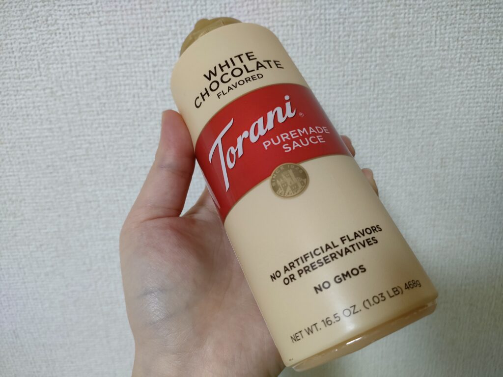 トラー二ホワイトチョコレートソース